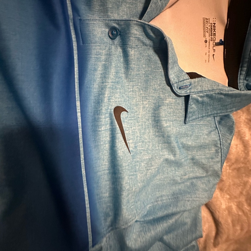 Nike Men's Blue Ombre Polo Shirt - Picture 3 of 6